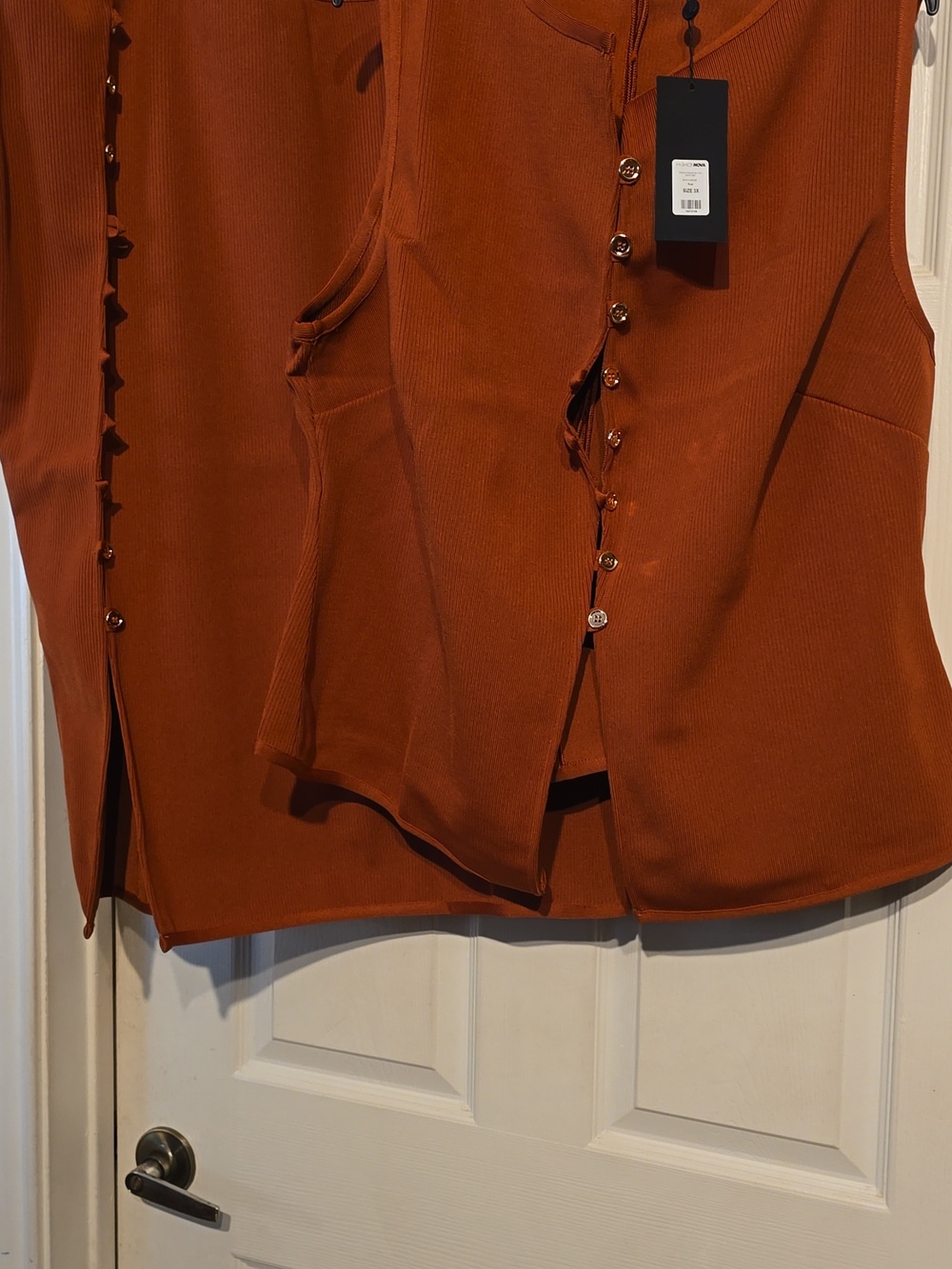 Fashion Nova Womens Luxe Sleeveless Bandage Midi Skirt Set, Cream - Picture 9 of 12